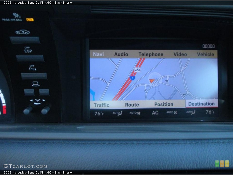 Black Interior Navigation for the 2008 Mercedes-Benz CL 63 AMG #43037455