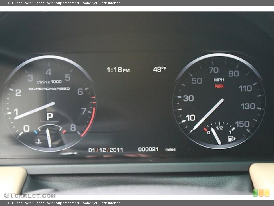 Sand/Jet Black Interior Gauges for the 2011 Land Rover Range Rover Supercharged #43037971