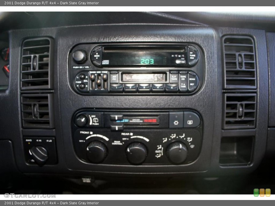 Dark Slate Gray Interior Controls for the 2001 Dodge Durango R/T 4x4 #43041987