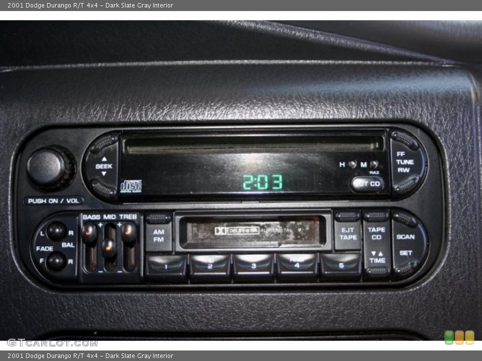 Dark Slate Gray Interior Controls for the 2001 Dodge Durango R/T 4x4 #43041999