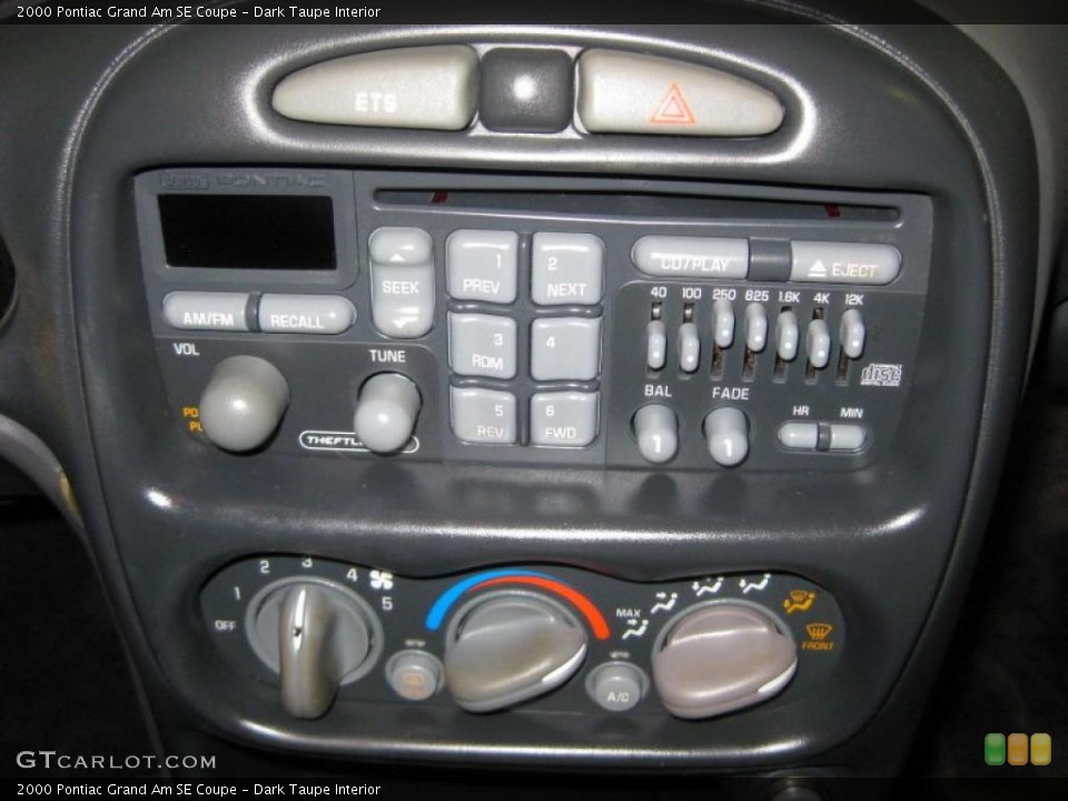 Dark Taupe Interior Controls for the 2000 Pontiac Grand Am SE Coupe #43054176