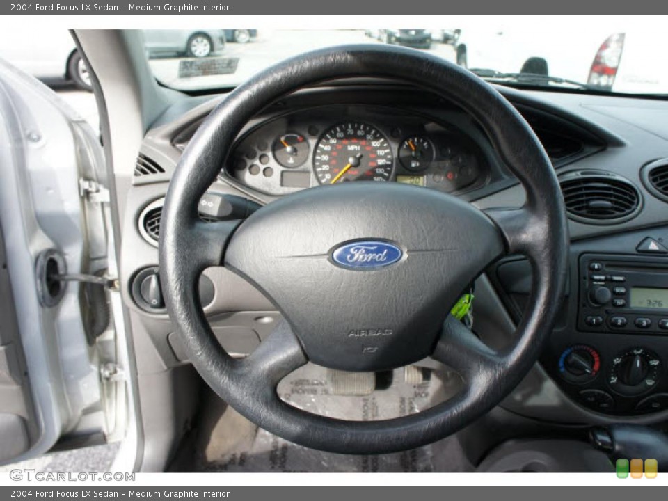 Medium Graphite Interior Steering Wheel for the 2004 Ford Focus LX Sedan #43057236