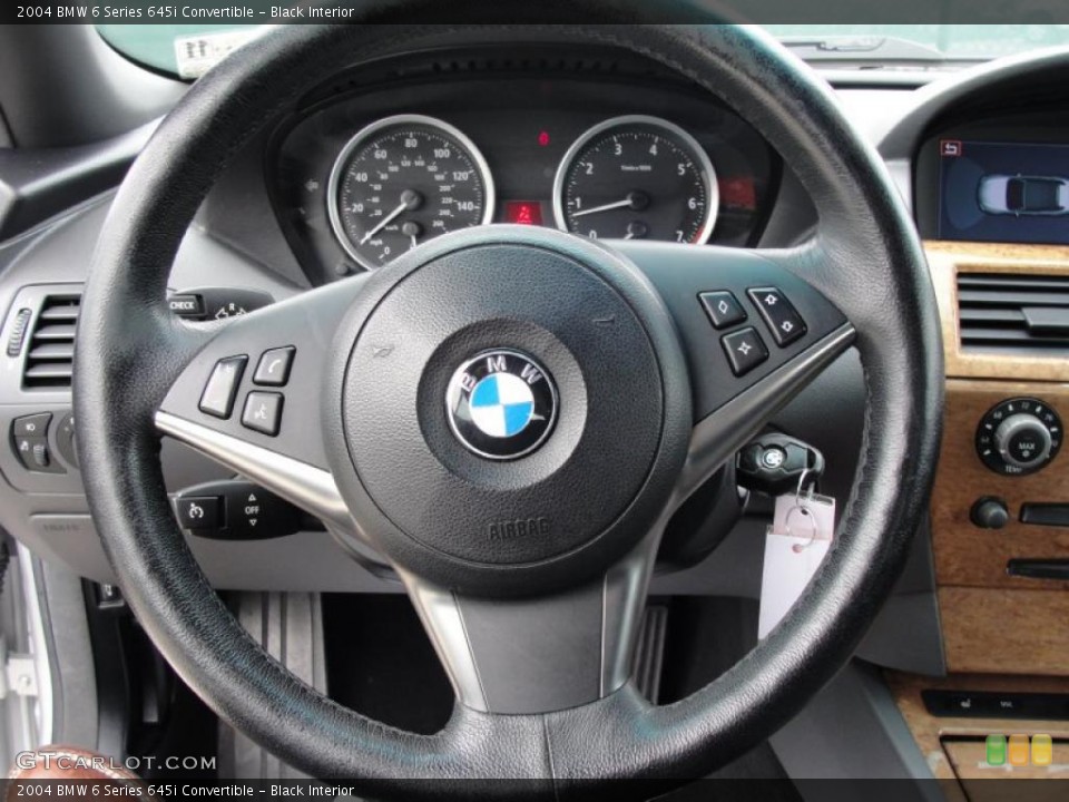 Black Interior Steering Wheel for the 2004 BMW 6 Series 645i Convertible #43059548