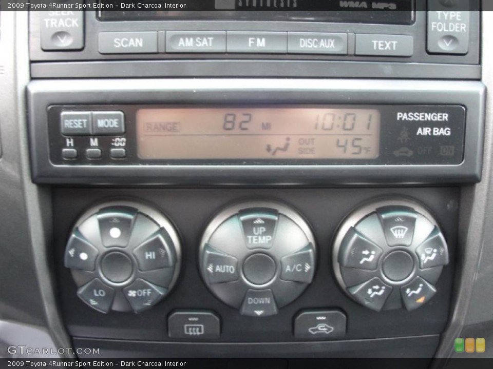 Dark Charcoal Interior Controls for the 2009 Toyota 4Runner Sport Edition #43062880