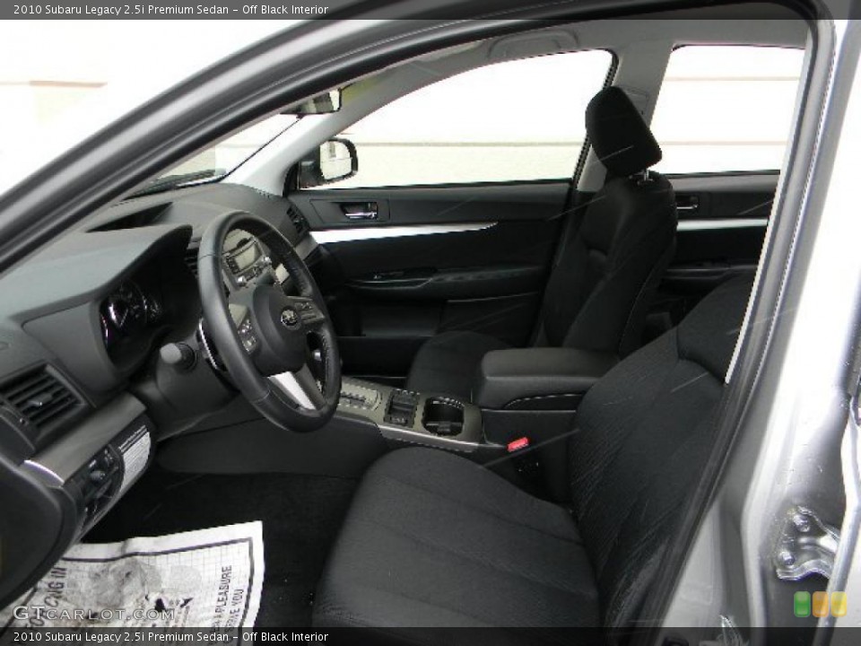 Off Black Interior Photo for the 2010 Subaru Legacy 2.5i Premium Sedan #43064568