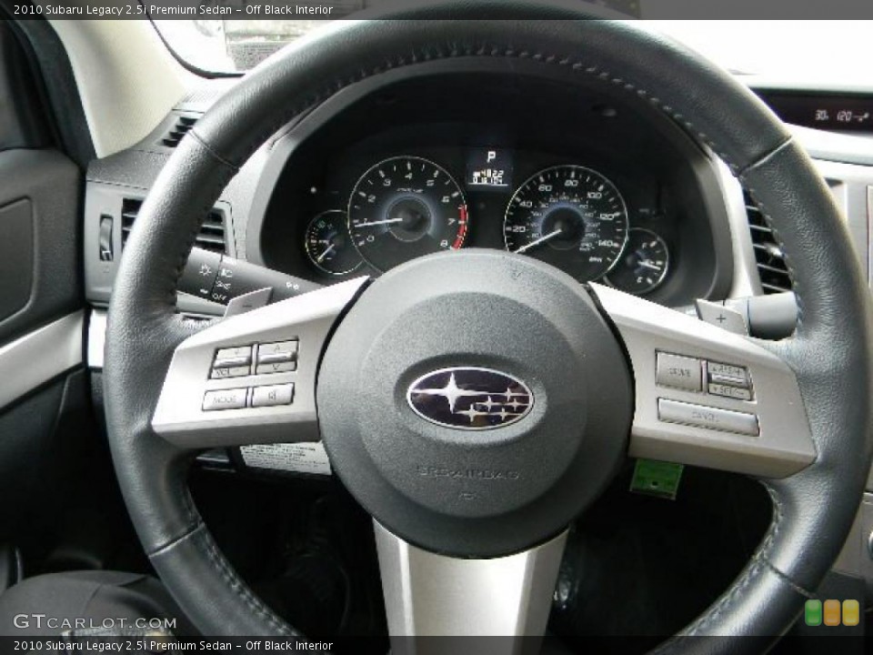 Off Black Interior Steering Wheel for the 2010 Subaru Legacy 2.5i Premium Sedan #43065128