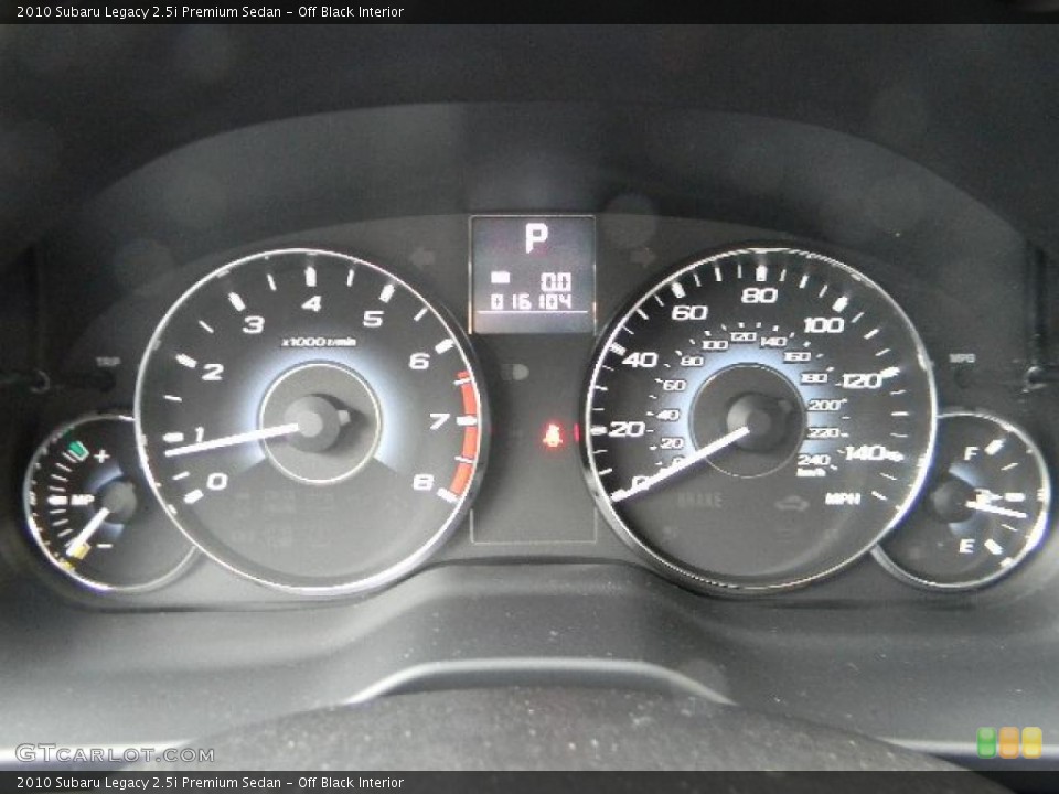 Off Black Interior Gauges for the 2010 Subaru Legacy 2.5i Premium Sedan #43065152