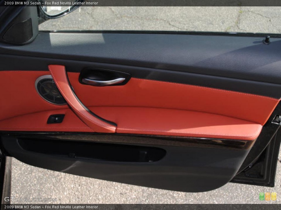 Fox Red Novillo Leather Interior Door Panel for the 2009 BMW M3 Sedan #43065360