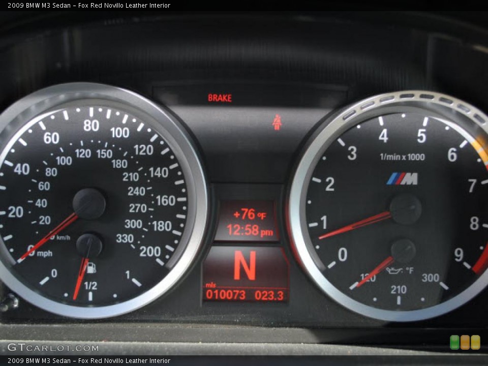 Fox Red Novillo Leather Interior Gauges for the 2009 BMW M3 Sedan #43065576