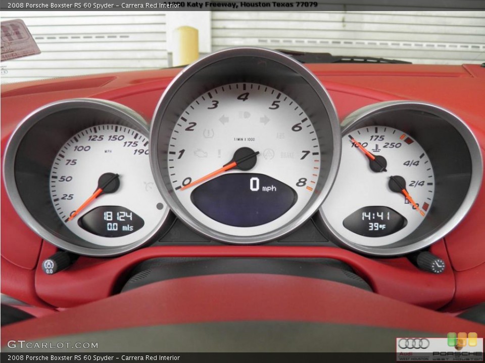 Carrera Red Interior Gauges for the 2008 Porsche Boxster RS 60 Spyder #43069137