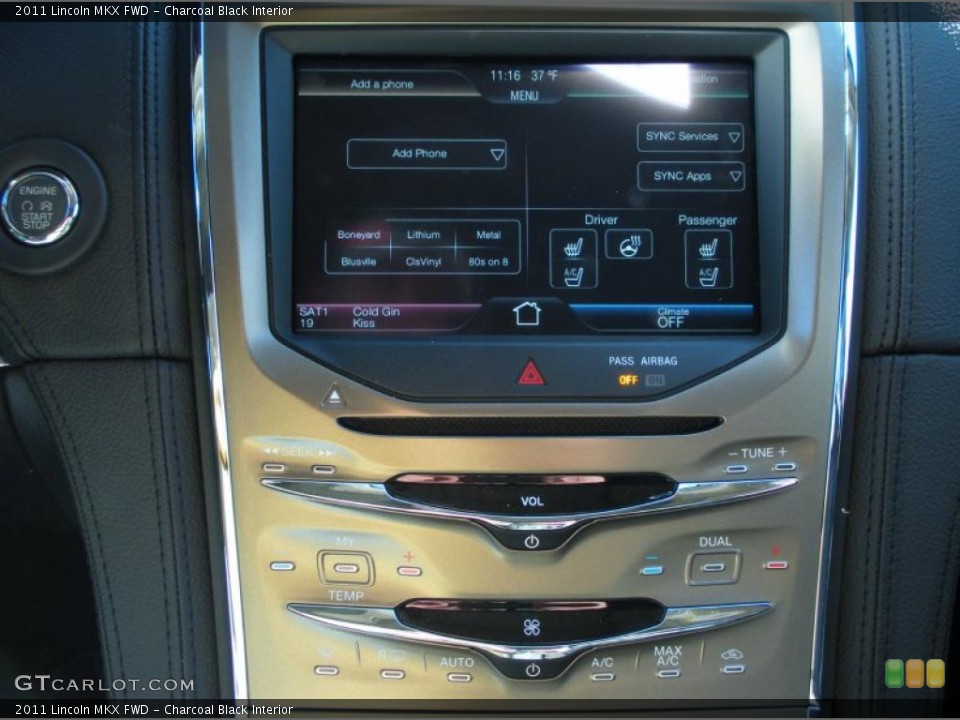 Charcoal Black Interior Controls for the 2011 Lincoln MKX FWD #43071041