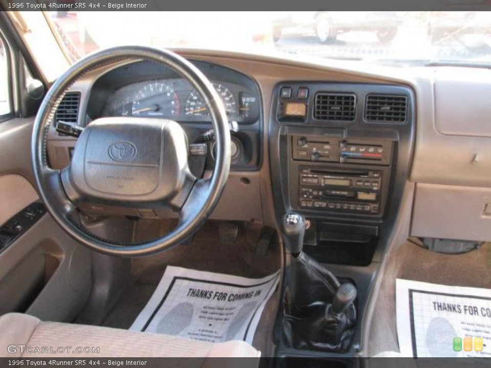 Beige Interior Dashboard for the 1996 Toyota 4Runner SR5 4x4 #43078151