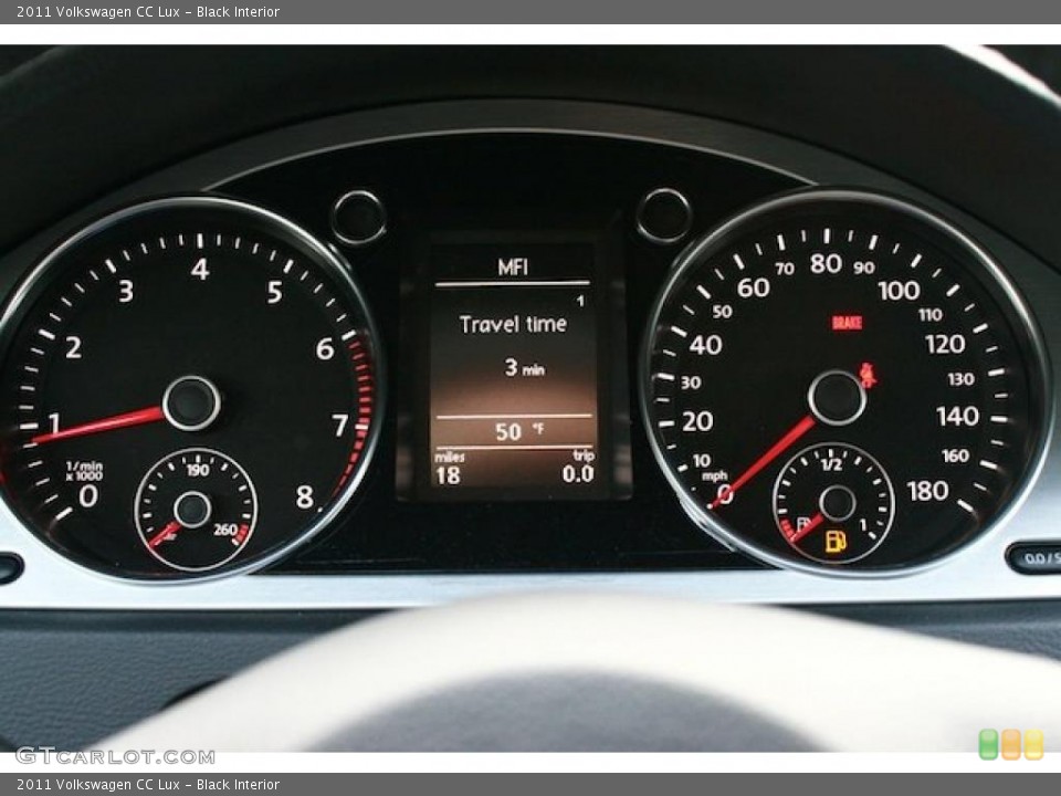 Black Interior Gauges for the 2011 Volkswagen CC Lux #43078259