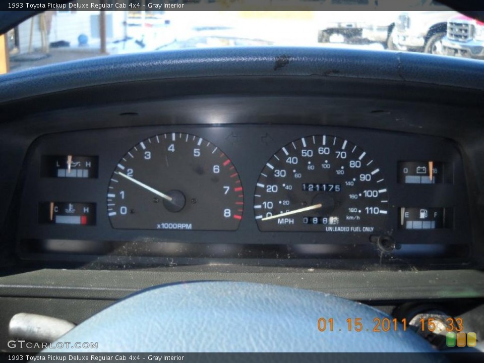 Gray Interior Gauges for the 1993 Toyota Pickup Deluxe Regular Cab 4x4 #43082454