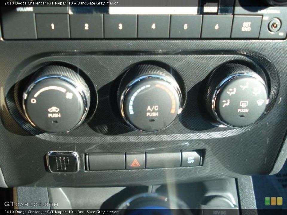 Dark Slate Gray Interior Controls for the 2010 Dodge Challenger R/T Mopar '10 #43083466