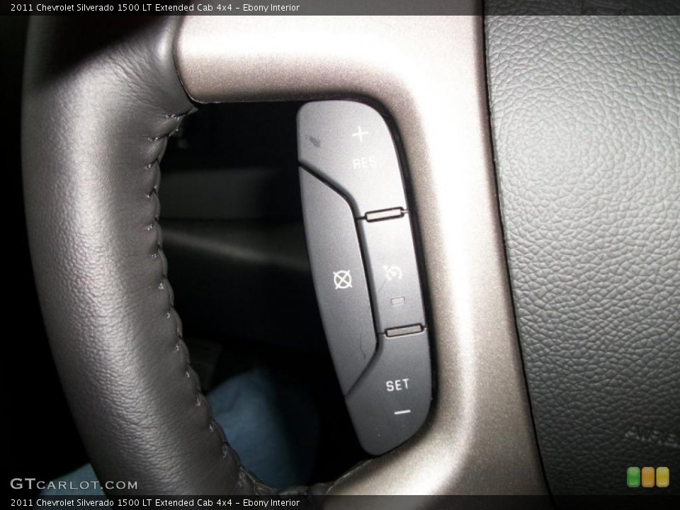 Ebony Interior Controls for the 2011 Chevrolet Silverado 1500 LT Extended Cab 4x4 #43084707