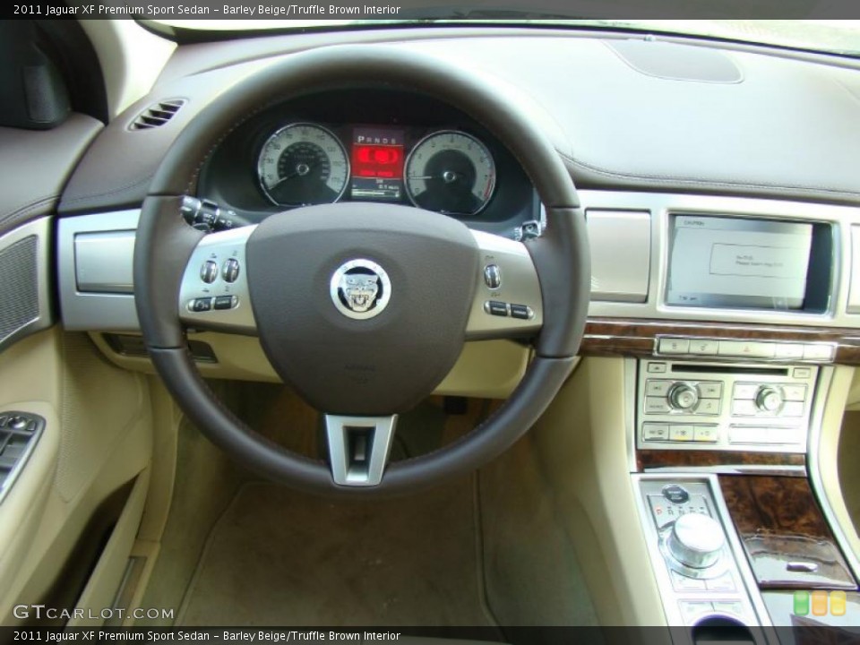 Barley Beige/Truffle Brown Interior Dashboard for the 2011 Jaguar XF Premium Sport Sedan #43091354