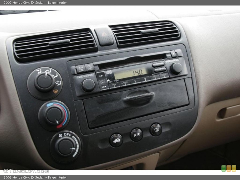 Beige Interior Controls for the 2002 Honda Civic EX Sedan #43101420