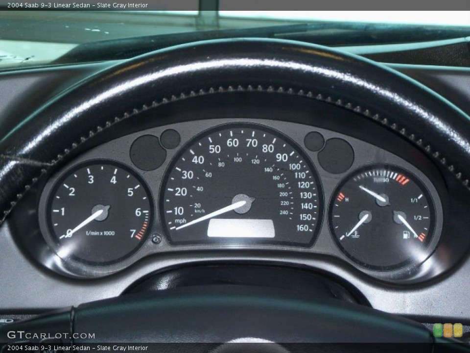Slate Gray Interior Gauges for the 2004 Saab 9-3 Linear Sedan #43108616