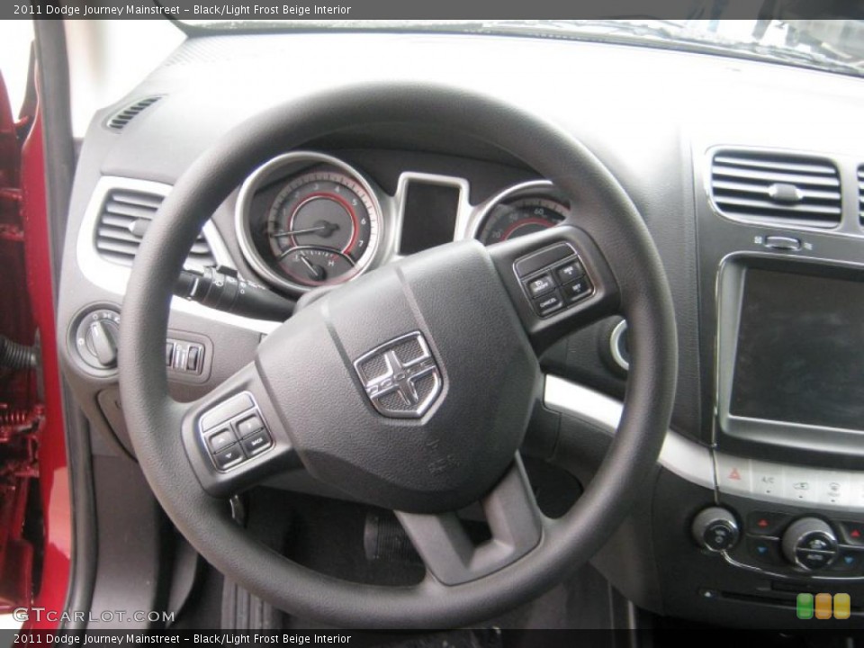 Black/Light Frost Beige Interior Steering Wheel for the 2011 Dodge Journey Mainstreet #43113453
