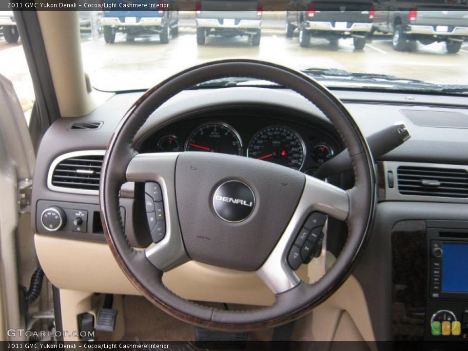 Cocoa/Light Cashmere Interior Steering Wheel for the 2011 GMC Yukon Denali #43115921