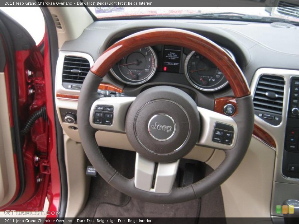 Dark Frost Beige/Light Frost Beige Interior Steering Wheel for the 2011 Jeep Grand Cherokee Overland #43118616