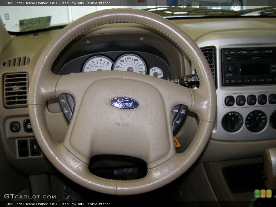 Medium/Dark Pebble Interior Steering Wheel for the 2006 Ford Escape Limited 4WD #43123738