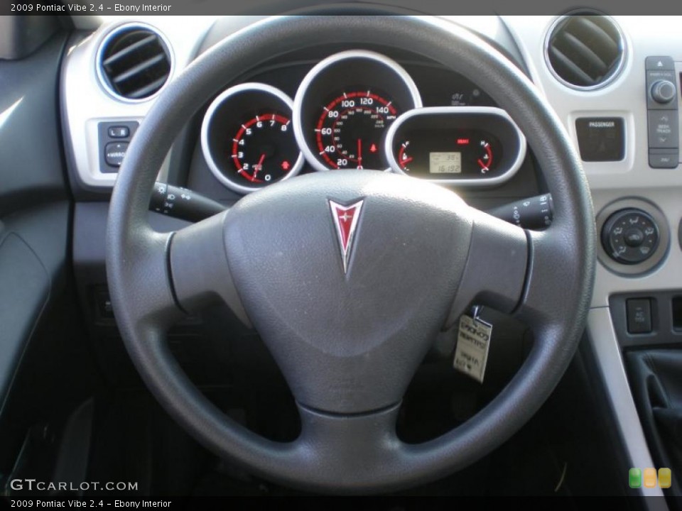 Ebony Interior Steering Wheel for the 2009 Pontiac Vibe 2.4 #43124583