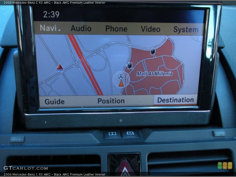 Black AMG Premium Leather Interior Navigation for the 2009 Mercedes-Benz C 63 AMG #43142987