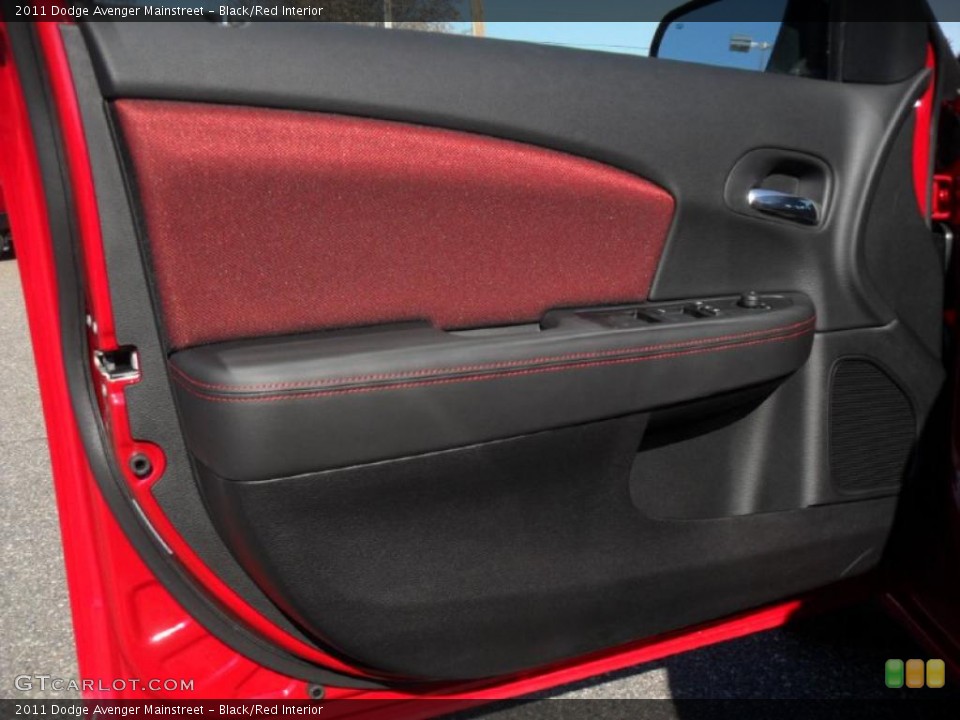 Black/Red Interior Door Panel for the 2011 Dodge Avenger Mainstreet #43161857