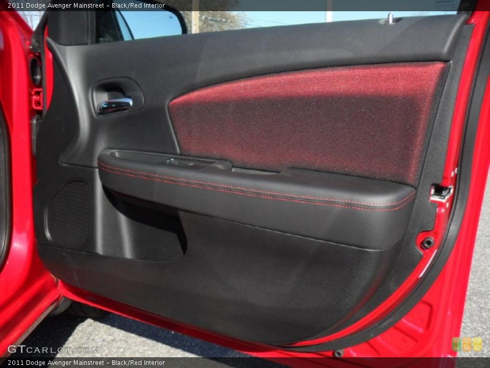 Black/Red Interior Door Panel for the 2011 Dodge Avenger Mainstreet #43162074