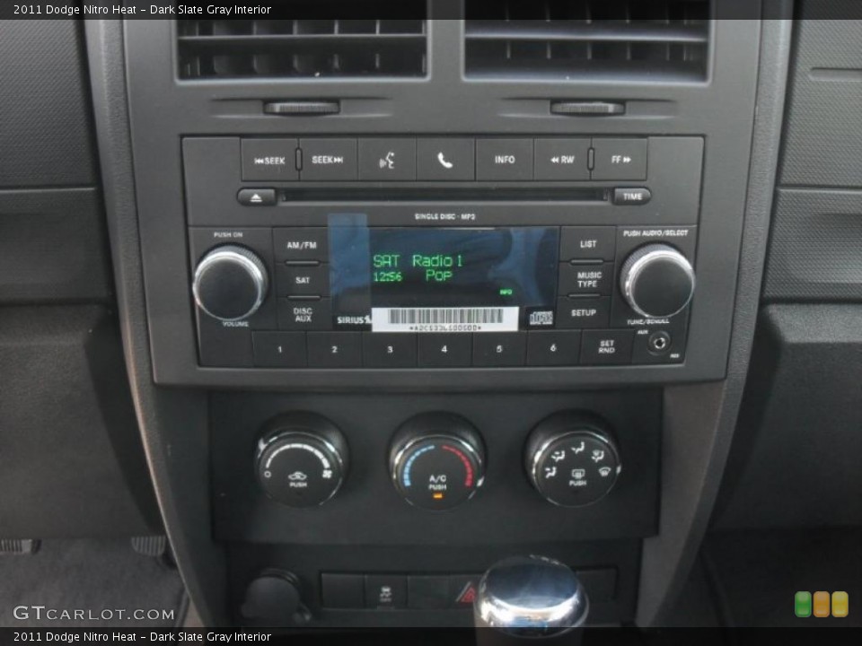 Dark Slate Gray Interior Controls for the 2011 Dodge Nitro Heat #43163741