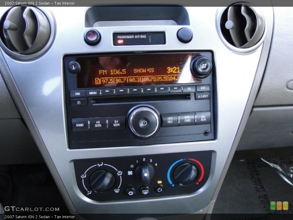 Tan Interior Controls for the 2007 Saturn ION 2 Sedan #43169269