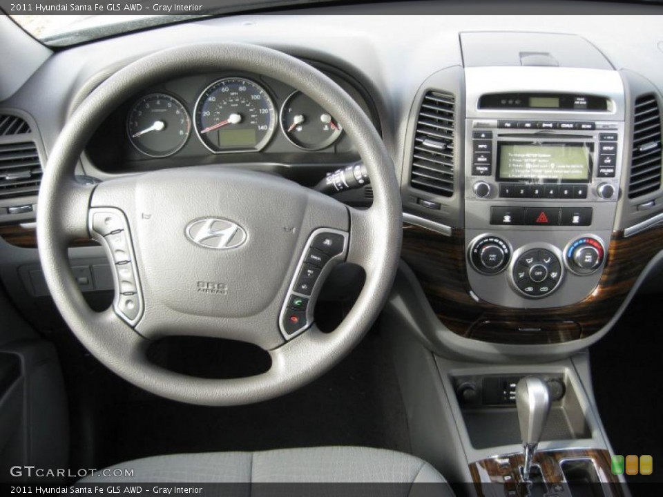 Gray Interior Dashboard for the 2011 Hyundai Santa Fe GLS AWD #43170993