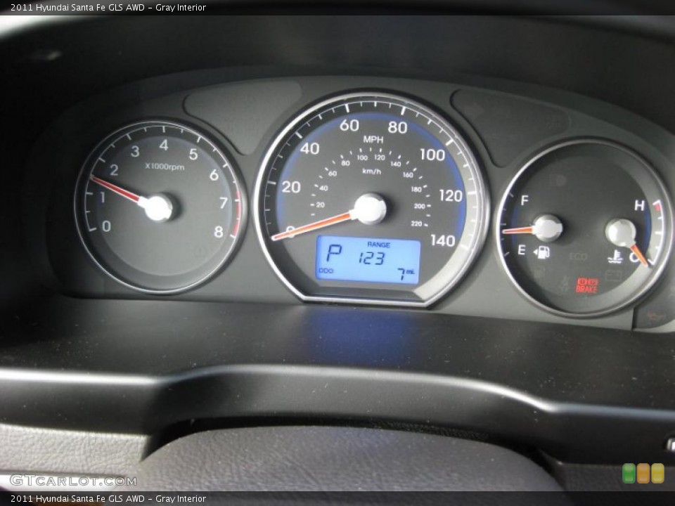 Gray Interior Gauges for the 2011 Hyundai Santa Fe GLS AWD #43171065