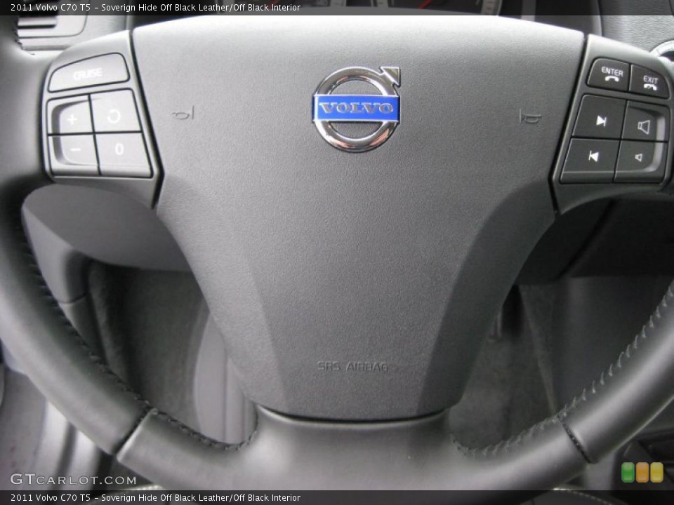 Soverign Hide Off Black Leather/Off Black Interior Steering Wheel for the 2011 Volvo C70 T5 #43171961
