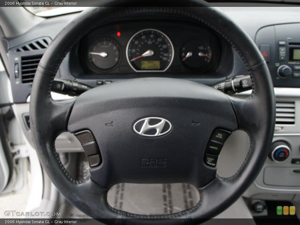 Gray Interior Steering Wheel for the 2006 Hyundai Sonata GL #43179138