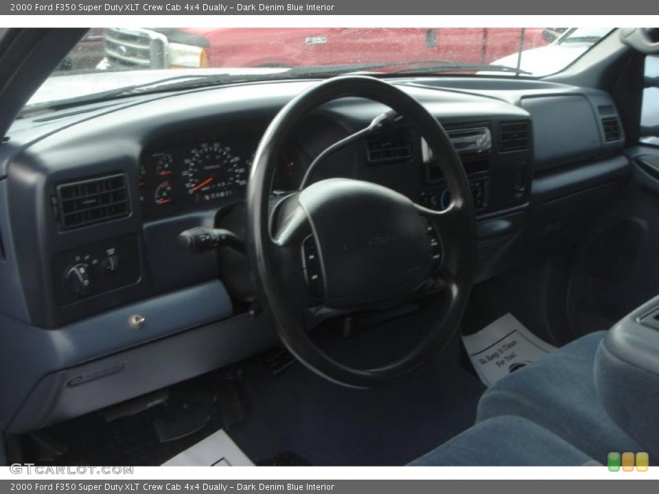 Dark Denim Blue Interior Dashboard for the 2000 Ford F350 Super Duty XLT Crew Cab 4x4 Dually #43205694