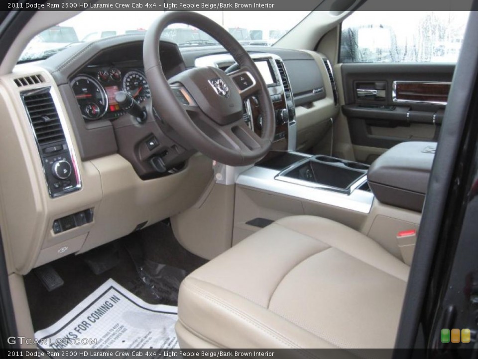 Light Pebble Beige/Bark Brown Interior Photo for the 2011 Dodge Ram 2500 HD Laramie Crew Cab 4x4 #43208550