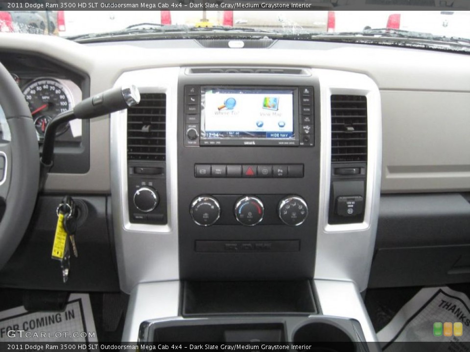 Dark Slate Gray/Medium Graystone Interior Controls for the 2011 Dodge Ram 3500 HD SLT Outdoorsman Mega Cab 4x4 #43209098