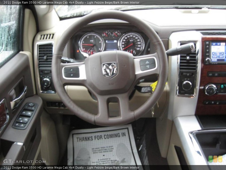 Light Pebble Beige/Bark Brown Interior Steering Wheel for the 2011 Dodge Ram 3500 HD Laramie Mega Cab 4x4 Dually #43209362