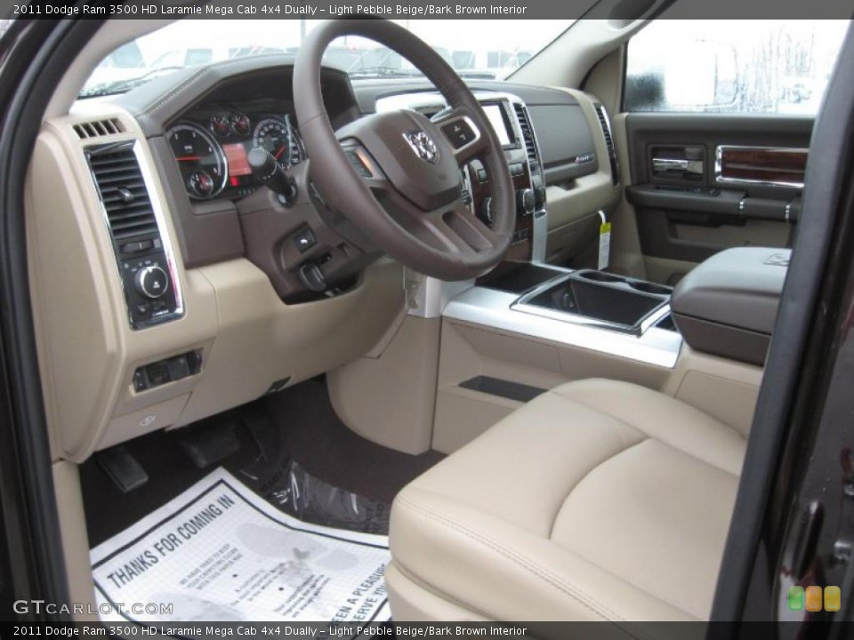 Light Pebble Beige/Bark Brown Interior Prime Interior for the 2011 Dodge Ram 3500 HD Laramie Mega Cab 4x4 Dually #43209394