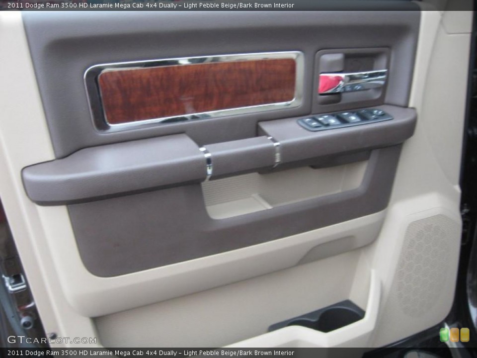 Light Pebble Beige/Bark Brown Interior Door Panel for the 2011 Dodge Ram 3500 HD Laramie Mega Cab 4x4 Dually #43209410