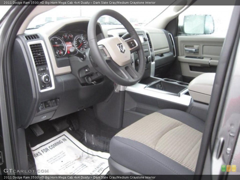Dark Slate Gray/Medium Graystone Interior Photo for the 2011 Dodge Ram 3500 HD Big Horn Mega Cab 4x4 Dually #43209686