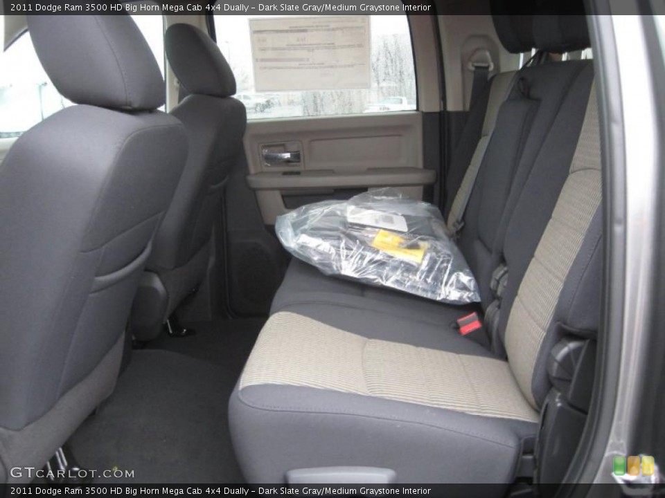 Dark Slate Gray/Medium Graystone Interior Photo for the 2011 Dodge Ram 3500 HD Big Horn Mega Cab 4x4 Dually #43209730