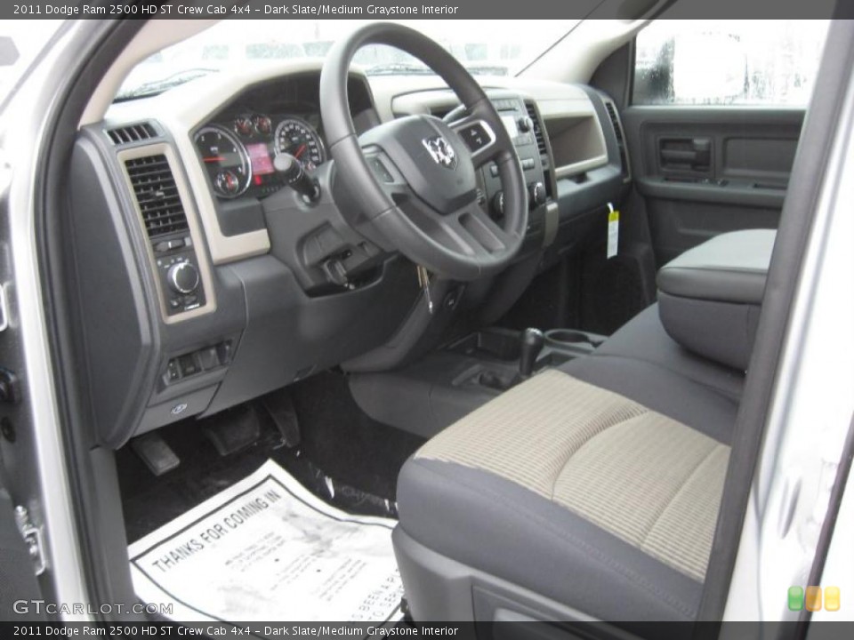 Dark Slate/Medium Graystone Interior Photo for the 2011 Dodge Ram 2500 HD ST Crew Cab 4x4 #43209966