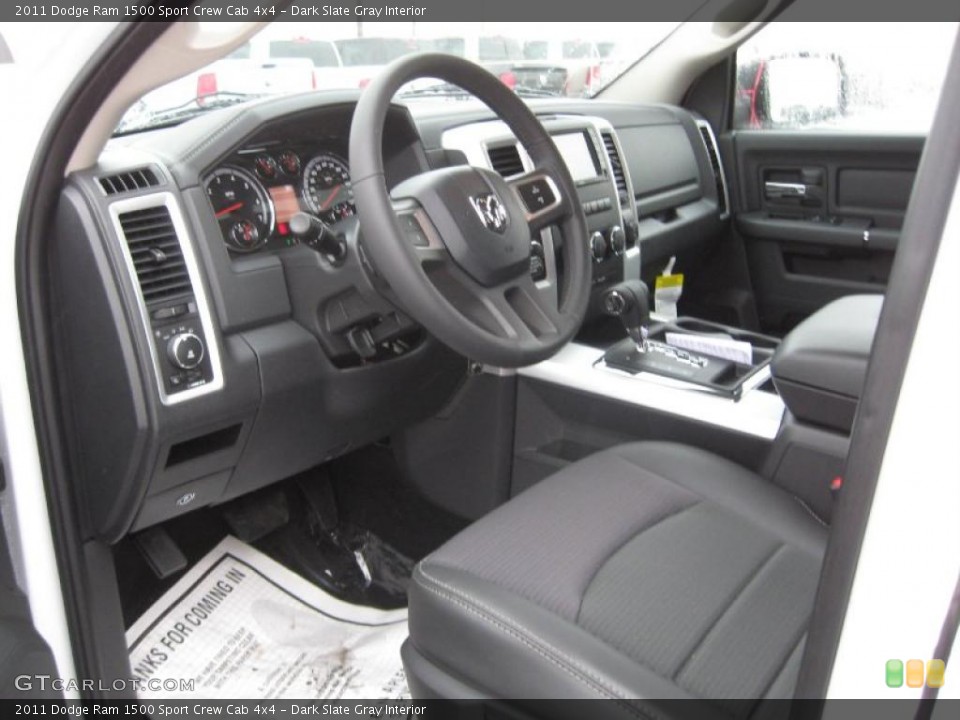 Dark Slate Gray Interior Photo for the 2011 Dodge Ram 1500 Sport Crew Cab 4x4 #43211430