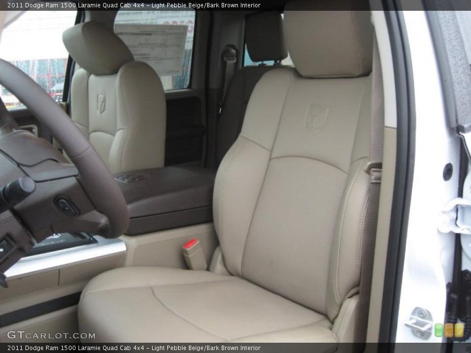 Light Pebble Beige/Bark Brown Interior Photo for the 2011 Dodge Ram 1500 Laramie Quad Cab 4x4 #43212286