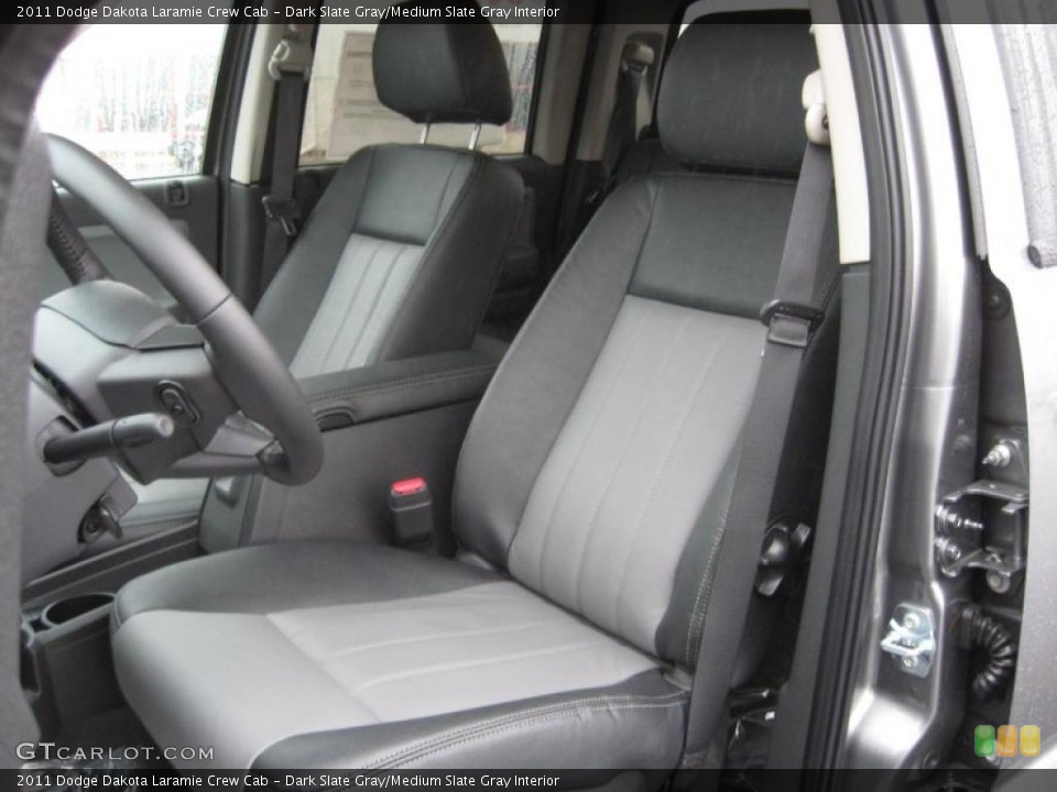 Dark Slate Gray/Medium Slate Gray Interior Photo for the 2011 Dodge Dakota Laramie Crew Cab #43212550