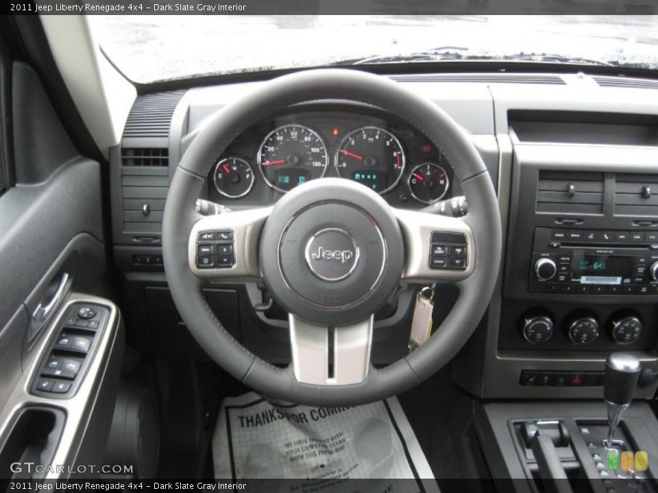 Dark Slate Gray Interior Steering Wheel for the 2011 Jeep Liberty Renegade 4x4 #43212770